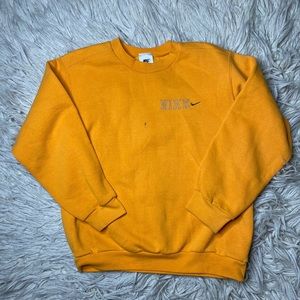 NIKE orange Sweatshirt Swoosh Youth Vintage White Tag Made in USA.